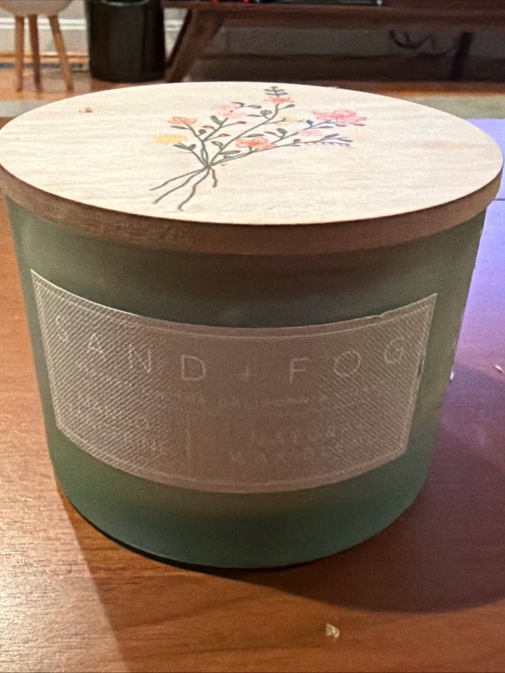 Sand + Fog Scented Candle (2)Wick Mango Tangerine – 12oz.  – Wood Top NEW